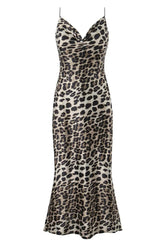Long Sexy Leopard Print Fitted Dress